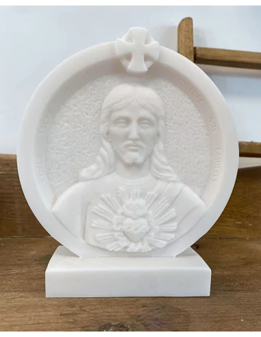 Cadre en albâtre - Sacré Cœur de Jésus