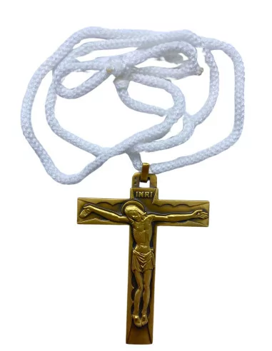 Croix Aube en bronze avec Cordon