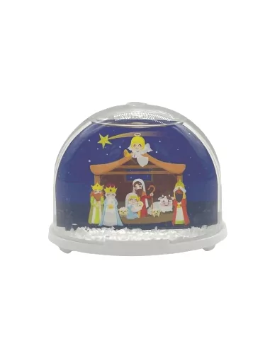 Boule à paillettes Crèche de Noël pour enfants