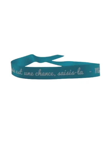 ruban Bleu Canard "La vie est une chance, saisis la"