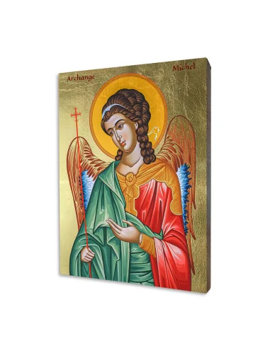 ICONE RELIGIEUSE EN FEUILLE D'OR - 10x15 - Saint Michel