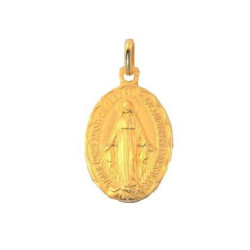 Médaille Vierge Miraculeuse, bord festoné - Or