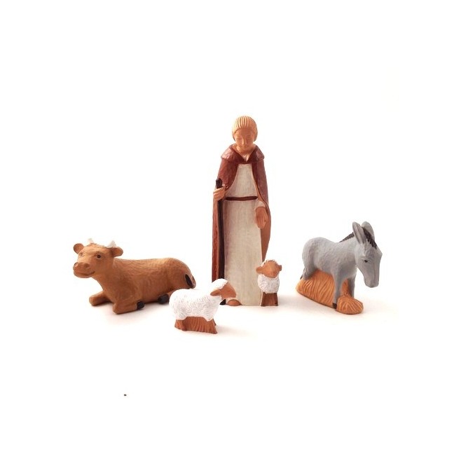 Crèche Yves le Pape - Animaux et berger  Comptoir Religieux