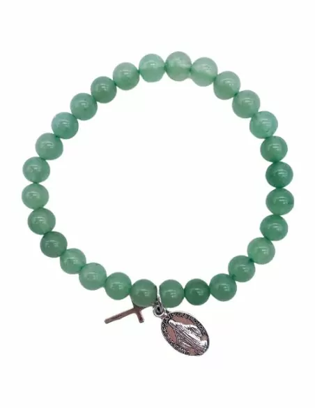Bracelet pierre verte Chrysocolle naturel vert perle 4 mm - Ninanina